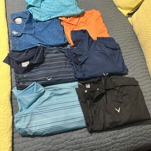 Men's Blue Callaway Polo Shirts 7 included